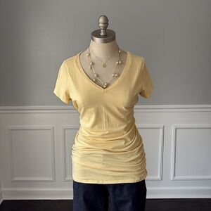 Motherhood Maternity Side Ruched Short Sleeve V-Neck Tee , 2-Pack